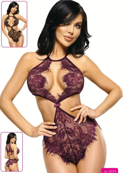 Kadın Dantel Derin Dekolteli Body ürün görseli 1
