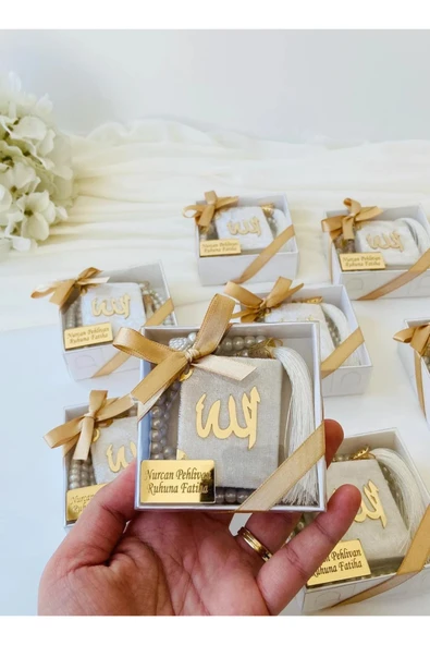 Mini Kuran Tesbih 20 Adet Hediye Söz Nişan Sünnet Haç Hediyesi ürün görseli 1