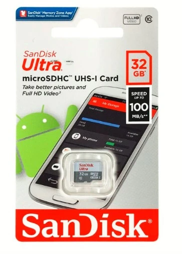 Sandisk Ultra 32GB 100MB/S Class 10 MicroSDHC ürün görseli 1