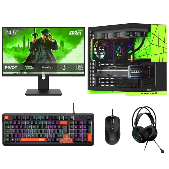 Dragos DRx9355 Ultra 7 265KF 16GB DDR5 512GB NVMe 16GB RTX5060Ti 24.5 İnç 200Hz 1ms Oyuncu Oem Paket ürün görseli 1