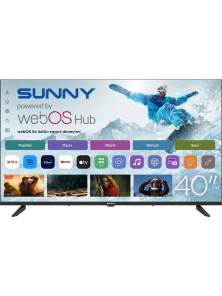 Sunny SN40LEDM-W02S 40" FHD LEDM webOS 2.0S DLED SİYAH ürün görseli 1