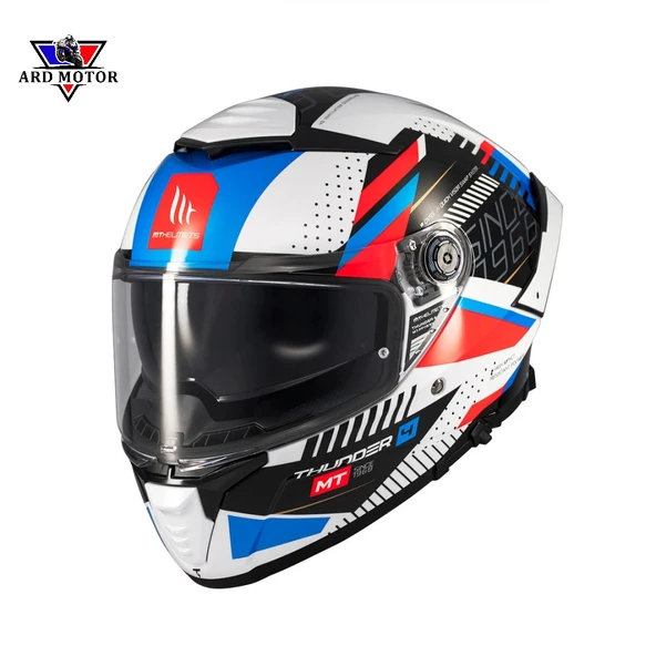 MT HELMETS THUNDER 4 SV LUMINENCE A7 PARLAK KAPALI KASK ürün görseli 1