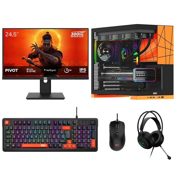 Dragos DRx9261 i5 14400F 16GB 512GB NVMe 16GB RTX5060Ti 24.5 İnç 300Hz 1ms Oyuncu Oem Paket ürün görseli 1