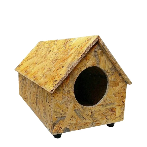 Reyo Kedi Evi Dış Ortam Uygun Ahşap Kedi Evi OSB 55x40x40 cm - CAT33 ürün görseli 1