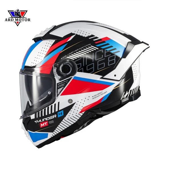 MT HELMETS THUNDER 4 SV LUMINENCE A7 PARLAK KAPALI KASK - Resim 2