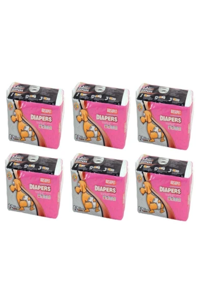 Pet Xs 2-4 Kg Köpek Alt Tuvalet Bezi 6 Lı Paket (72 Adet) ürün görseli 1
