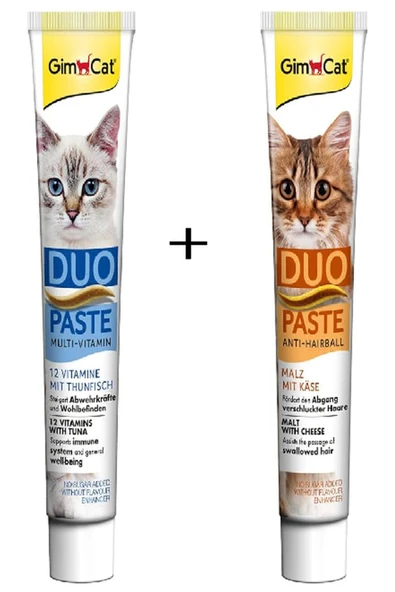 GİMCAT DUO PASTE MULTI-VİTAMIN(50G)+ GİMCAT DUO PASTE ANTIHAIRBALL(50G) ürün görseli 1