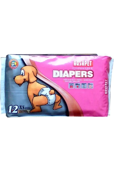 Hushped Xs Köpek Çiş Pedi 2 kg-4 kg 12'li ürün görseli 1