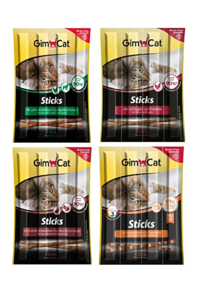Sticks Tahılsız Karışık Avantaj Paketi Kedi Ödül 4'lü 20gr ürün görseli 1