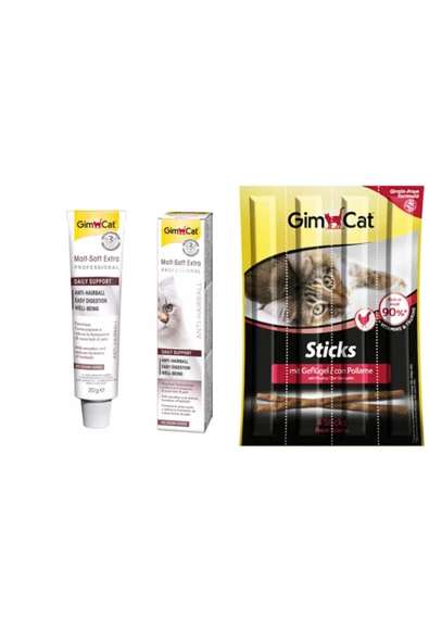 Anti-hairball Malt 20 gr Paste Kedi Macunu + Sticks Tavuklu Ve Ciğerli Kedi Ödülü 1 Paket 20 gr ürün görseli 1