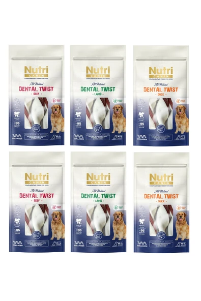 Dental Twist 3 Çeşit Karma M-L Irk İçin Köpek Kemik Ödülü 120 Gr. X 6 Adet ürün görseli 1