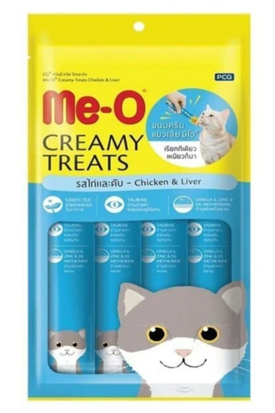 Creamy Treats Meo Tavuklu & Ciğerli Krema Kedi Besin Takviyesi (15 Gr ürün görseli 1