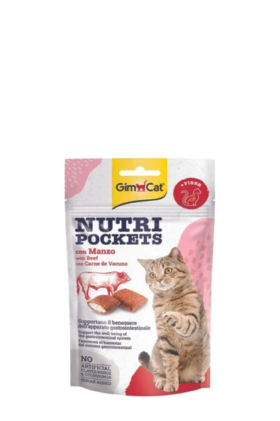 Nutrıpockets Manzo Biftekli Malt Kedi Ödülü 60gr 3'lü Paket ürün görseli 1