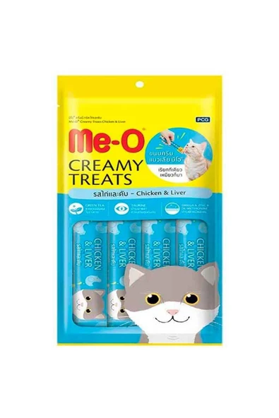 Meo Tavuklu Ve Ciğerli Krema Kedi Ödülü 4x15 Gr ürün görseli 1