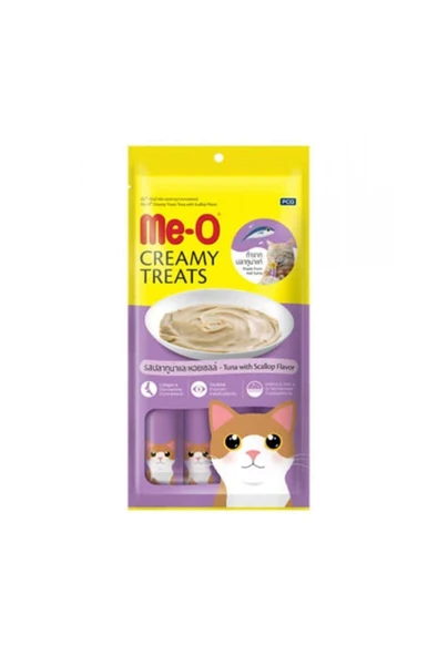 Creamy Treats Ton Balıklı ve Deniz Taraklı Krem Kedi Ödülü 4 x 15 GR ürün görseli 1
