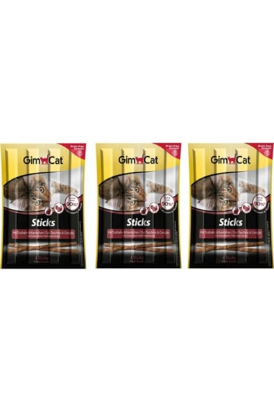 Sticks Tahılsız Hindi Ve Tavşan Etli Kedi Ödül Çubukları 4'lü 20 gr (3 ADET) ürün görseli 1