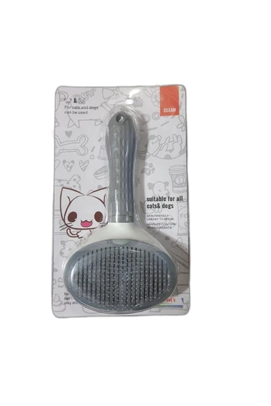 Kedi Köpek Basmalı Tarak Gri ürün görseli 1