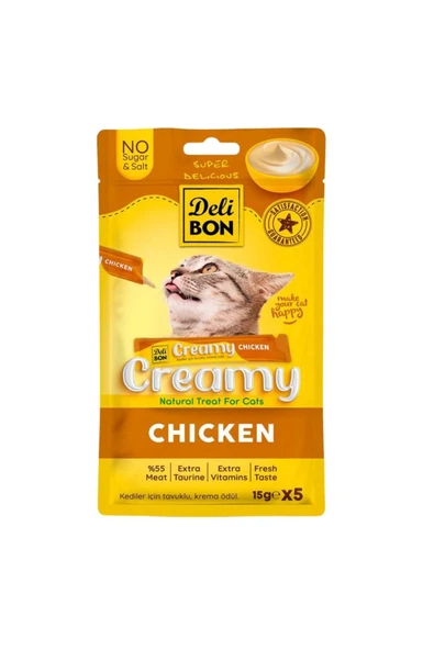 Kedi Ödül Maması - Creamy - Tavuklu - 15 gr 5'li - ürün görseli 1