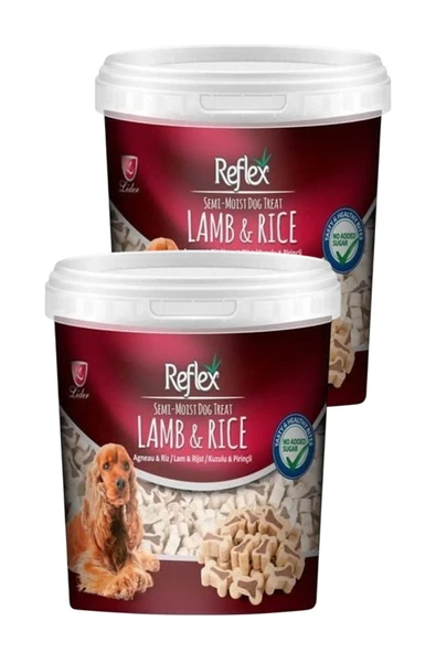Semi Moist Kuzulu ve Pirinçli Kemik Şekilli Köpek Ödül Maması 500 gr İkili Paket ürün görseli 1