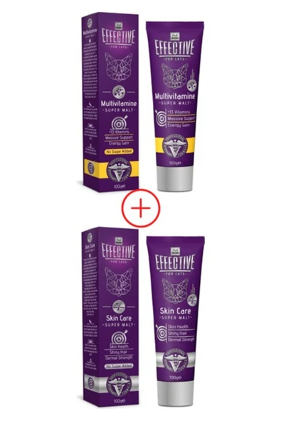 Effective Kedi Maltı Multivitamin 100 gr + Cilt ve Tüy Bakımı Için Kedi Vitamini 100 gr ürün görseli 1