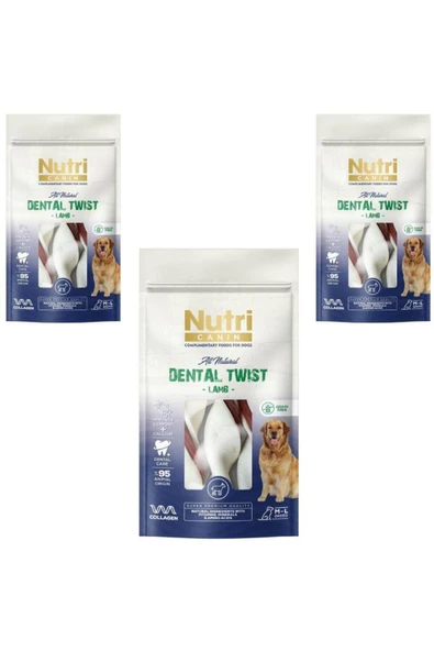 Dental Twist Kuzu Etli Diş Sağlığı Köpek Ödülü 120 Gr x 3 Adet ürün görseli 1