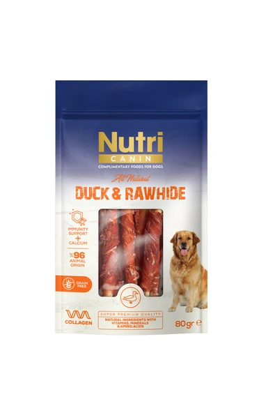 Rawhide Kemik Ördek 80gr Small-Medium - Kalsiyum, Kolajen ve Bağışıklık Desteği İçerir ürün görseli 1