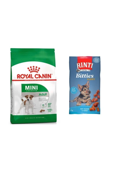 Adult Yetişkin Small Mini Küçük Irk Köpek Maması 2 Kg + Rinti Puppy Yavru Köpek Ödülü ürün görseli 1
