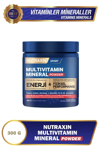 NUTRAXİN MULTİVİTAMİN MİNERAL POWDER 300 GR ürün görseli 1