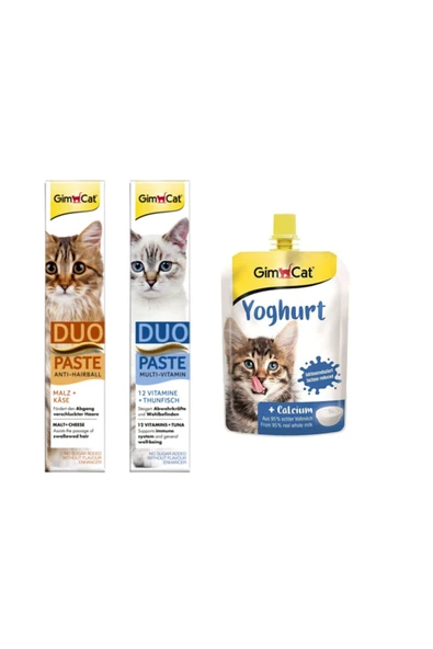 Duo Paste Peynirli Malt Kedi Macunu + Tuna Balıklı Vitamin Kedi Macunu+Yoghurt Kalsiyum Kedi Pudingi ürün görseli 1