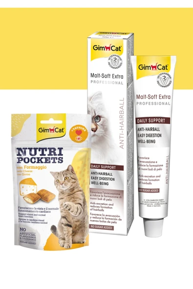 Malt Soft Extra Professional 100 Gr + Nutripockets Kedi Ödülü Peynir Taurin 60gr ürün görseli 1