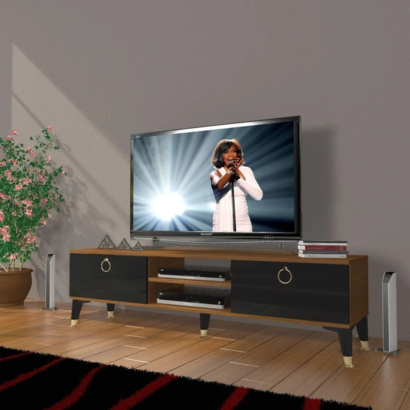 Decoraktiv Eko 140 Mdf Dvd Gold Tv Ünitesi Tv Sehpası ürün görseli 1