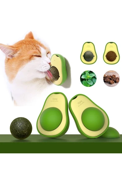 Avokado Catnip Kedi Çimi Topu Avokado Kedi Oyuncağı ürün görseli 1