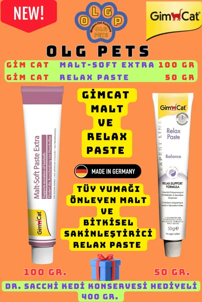 Malt 100 GR + Gimcat Relax Paste 50 Gr. ( Gimcat Kedi Maltı ve Sakinleştiricisi ) Hediyeli ürün görseli 1