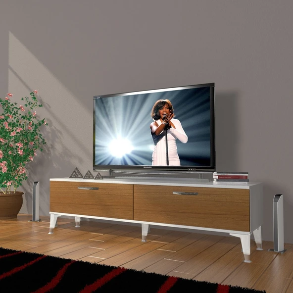 Decoraktiv Eko 140 Slm Std Silver Tv Ünitesi Tv Sehpası ürün görseli 1