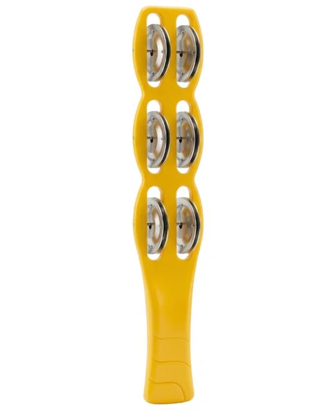 Temel Plastik Çubuk Tef 6 Zilli Sarı 26 cm BY11-11 ürün görseli 1