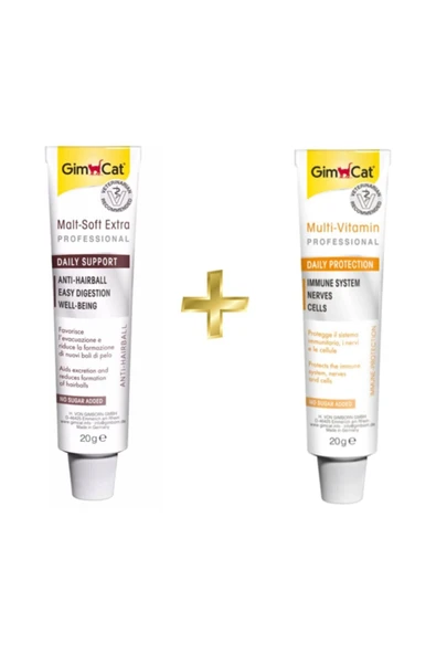 Anti-hairball Malt Paste 20gr + Multivitamin Paste Kedi Vitamin 20gr ürün görseli 1