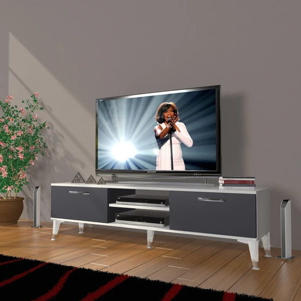 Decoraktiv Eko 140 Mdf Dvd Silver Tv Ünitesi Tv Sehpası ürün görseli 1
