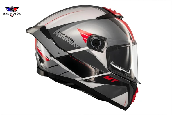 MT HELMETS THUNDER 4 SV FREEWAY A5 PARLAK KAPALI KASK - Resim 6