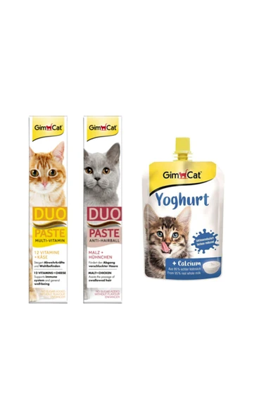 Duo Paste Tavuklu Malt Kedi Macunu+Peynirli Malt Kedi Macunu+ Milk Latte Calcium Sıvı Kedi Sütü ürün görseli 1