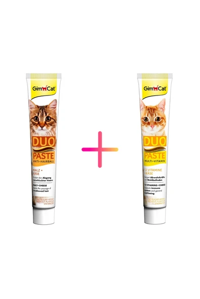 Anti-hairball Duo Paste Peynir+macun 50gr Ve Multivitamin Duo Paste Peynir + 12 Vitaminli 50gr ürün görseli 1