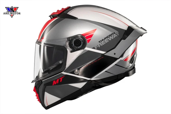 MT HELMETS THUNDER 4 SV FREEWAY A5 PARLAK KAPALI KASK - Resim 2