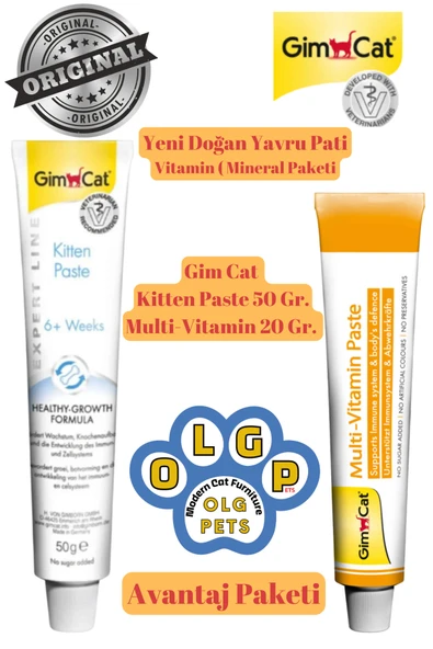Kitten Paste ( Yavru Kedi ) + Gimcat Multi- Vitamin ürün görseli 1
