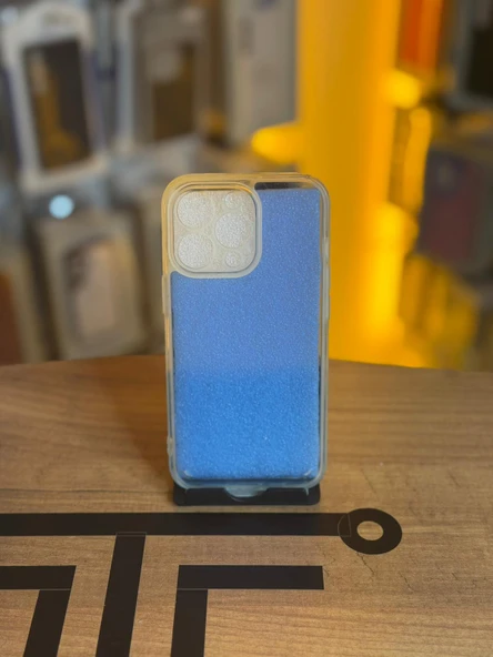 iPhone 13 Pro Uyumlu Parıltılı Desenli Renkli Şeffaf Silikon Kılıf ürün görseli 1