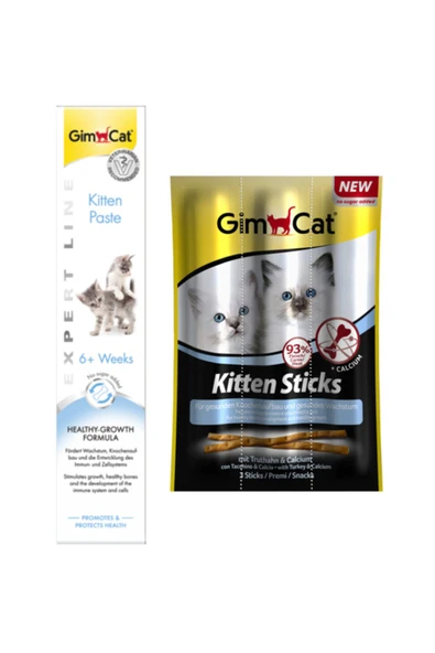 Kitten Paste Yavru Kedi Macunu 50gr Kitten Sticks Yavru Kedi Ödül Çubukları 1 Paket 3x3 gr ürün görseli 1