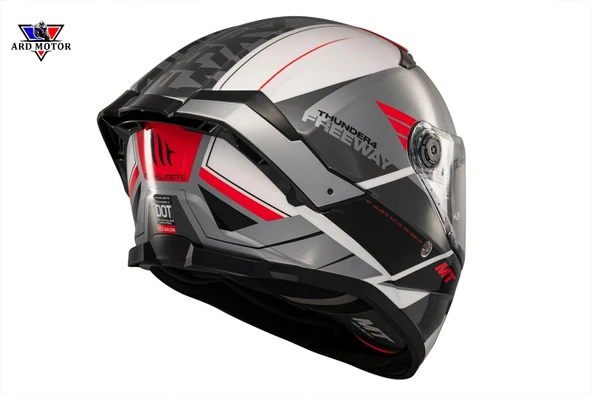 MT HELMETS THUNDER 4 SV FREEWAY A5 PARLAK KAPALI KASK - Resim 5
