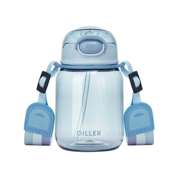 Diller Bee D64 Tritan Pipetli Su Matarası 500ML Mavi ürün görseli 1