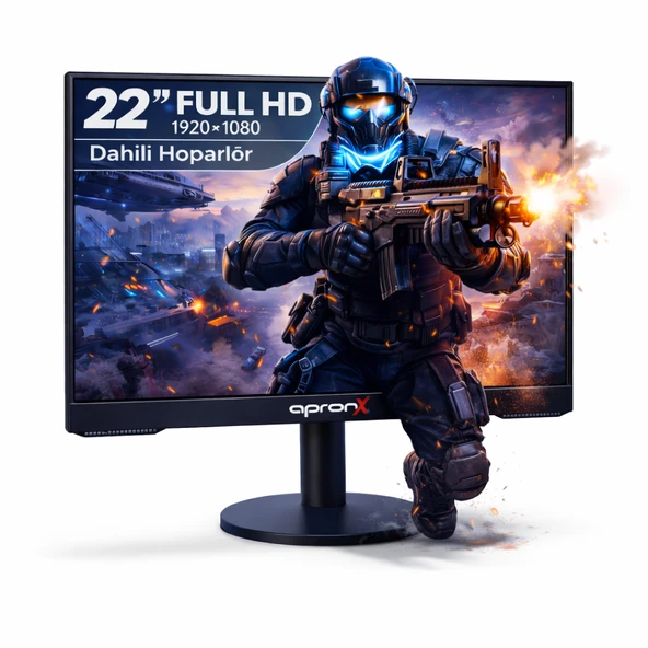 APX-NWS22 22" Led 1080p Vga+Hdmi+Dahili Hoparlör ürün görseli 1