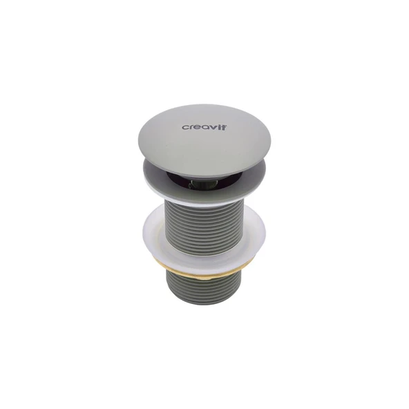 Creavit SF030.CGR Lavabo Sifon Başlığı Pop-up Taşmasız - Cool Grey ürün görseli 1