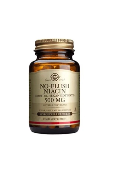 Solgar No Flush Niacin 500 mg 50 Kapsül ürün görseli 1