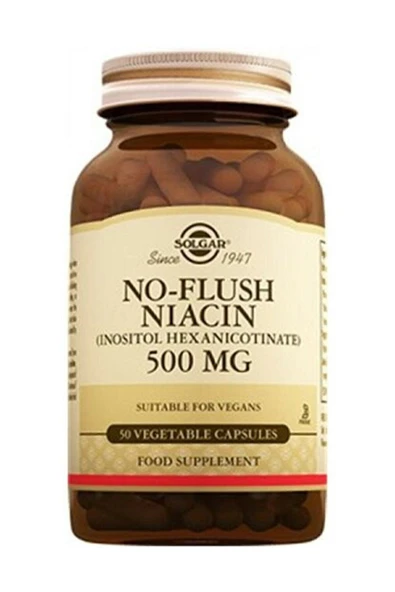Solgar No Flush Niacin 500 Mg 50 Kapsül ürün görseli 1